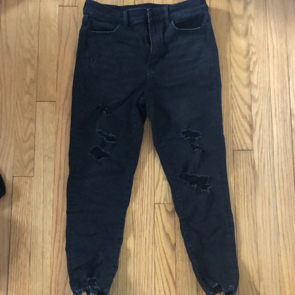 Black high rise American Eagle jeggings size 10 SHORT